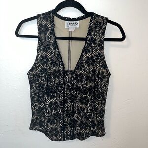 Corset Style Lace Top Size Small